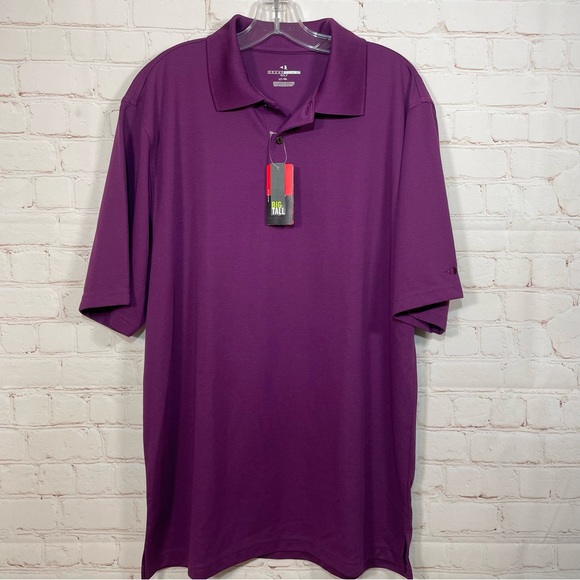 Grand Slam Other - Grand Slam Men's Big & Tall Air Stretch Purple Golf Polo Shirt Large Tall NWT